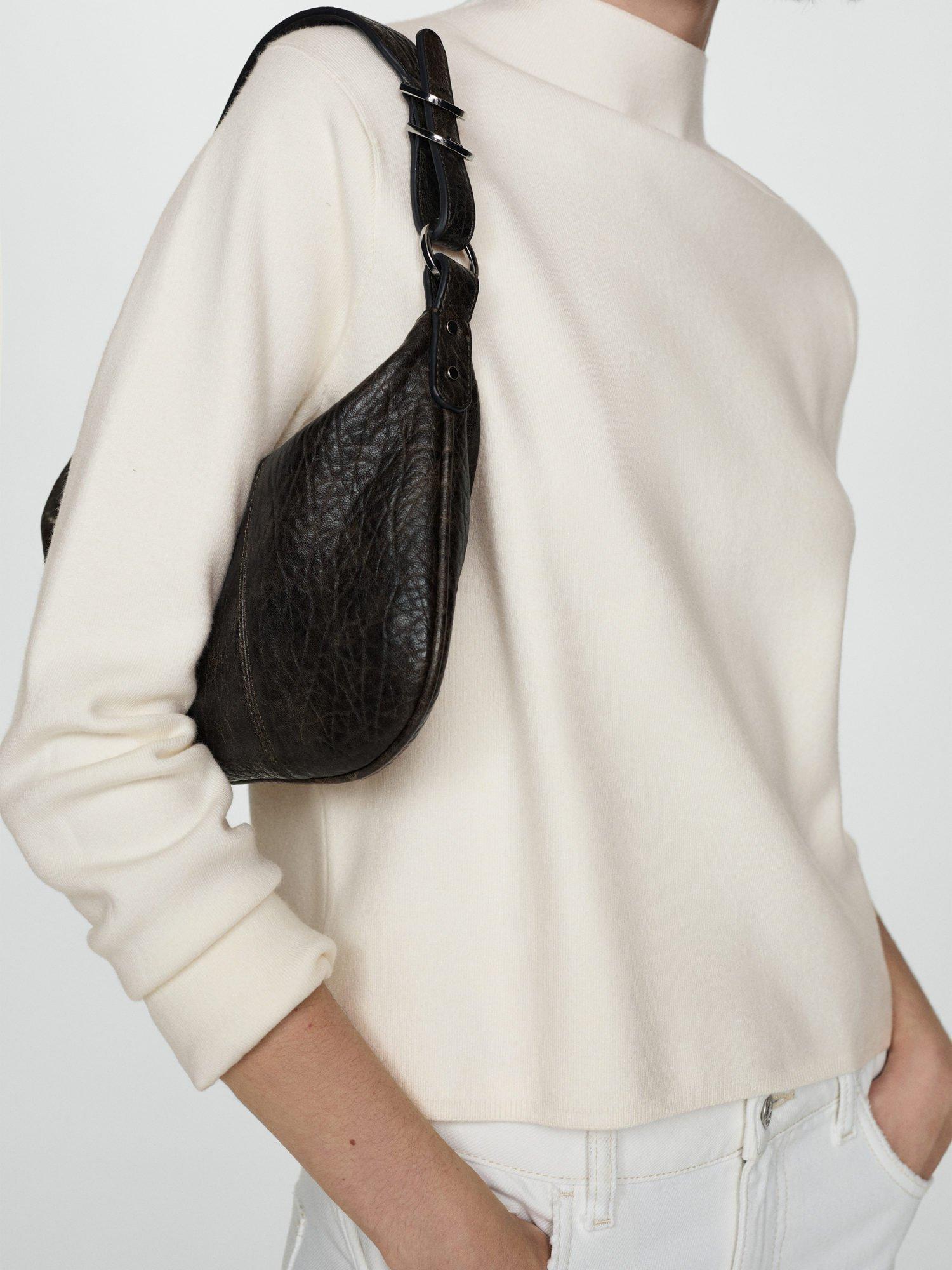 Mango Chimney High Neck Jumper, Cream