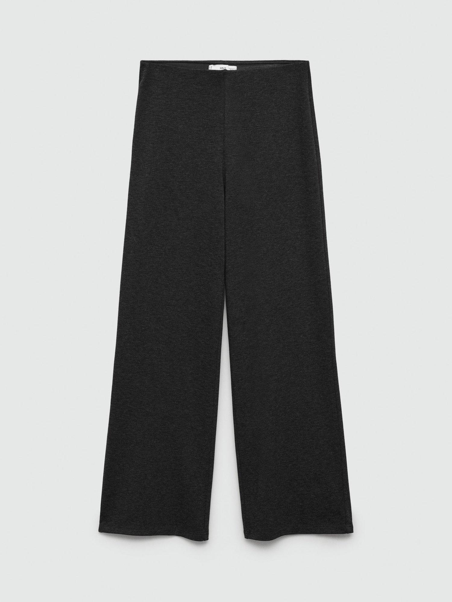 Product image 3 of 5, which shows Mango Michigan Wide Leg Trousers, Dark Grey, XXS