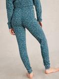 White Stuff Selena Organic Cotton Rich Pyjama Leggings, Teal