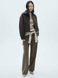 Mango Candy Boxy Zipped Jacket, Grey