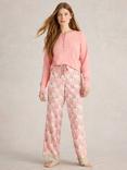 White Stuff Hailey Organic Cotton Blend Pyjama Top, Light Pink