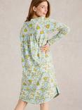 White Stuff Eva Organic Cotton Blend Nightdress, Blue/Multi