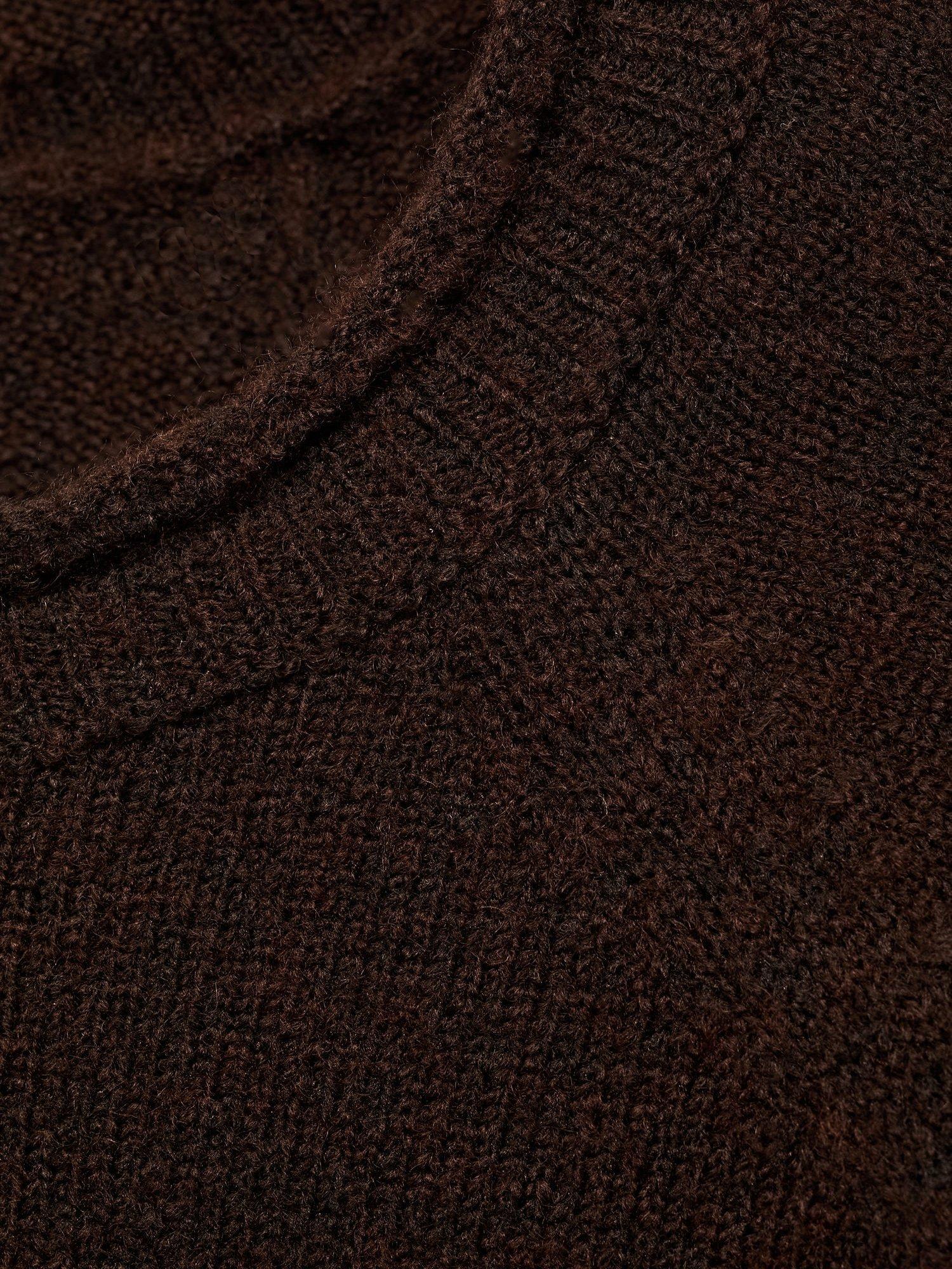 Product image 7 of 7, which shows Mango Moreneta Fine Knit Jumper, Brown, L