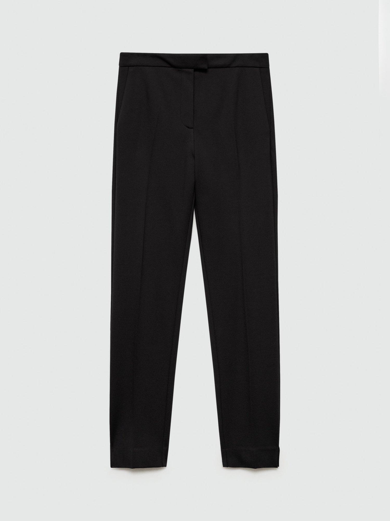 Product image 3 of 6, which shows Mango Paloma Skinny Suit Trousers, Black, 4