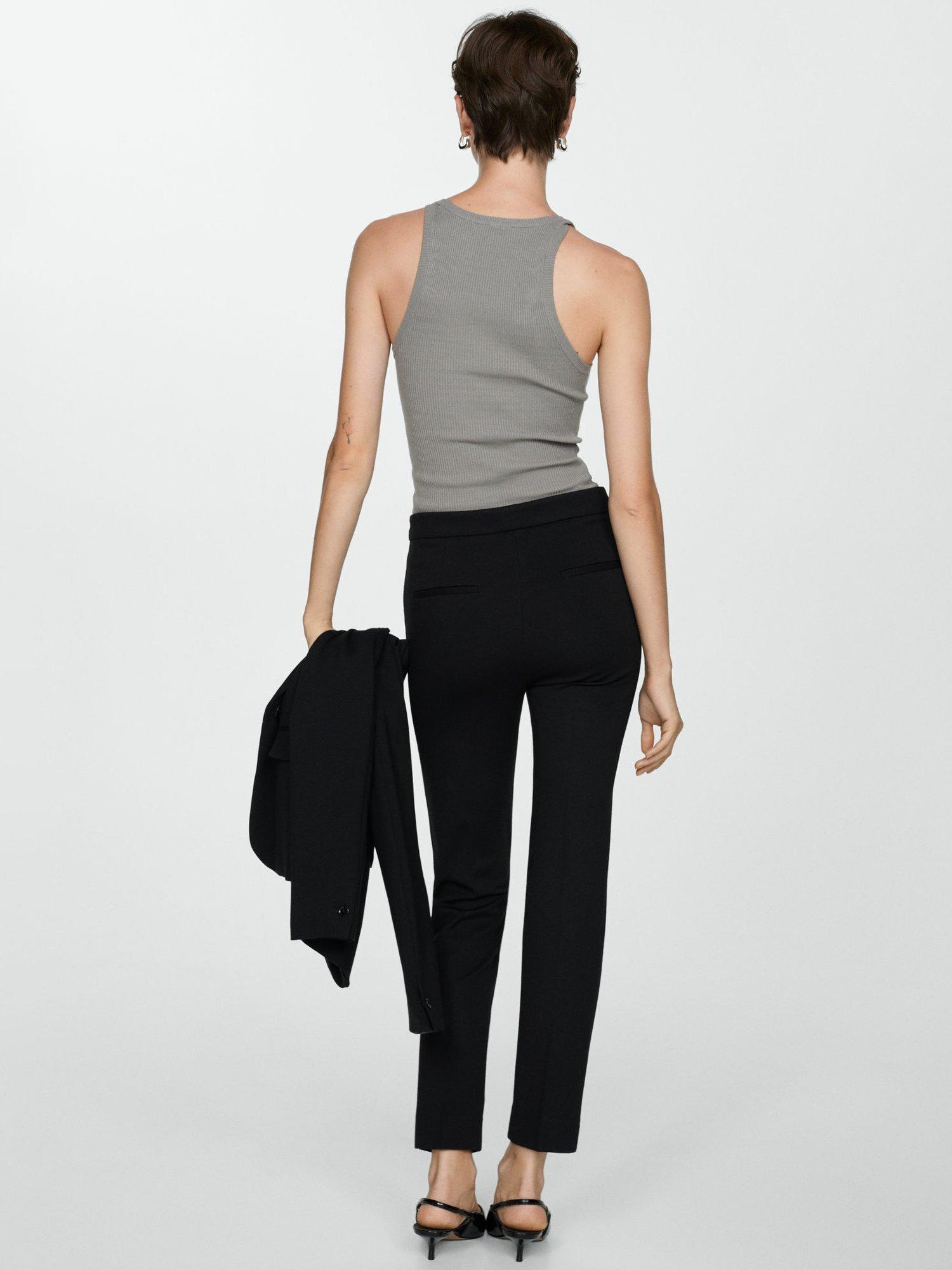 Product image 4 of 6, which shows Mango Paloma Skinny Suit Trousers, Black, 4