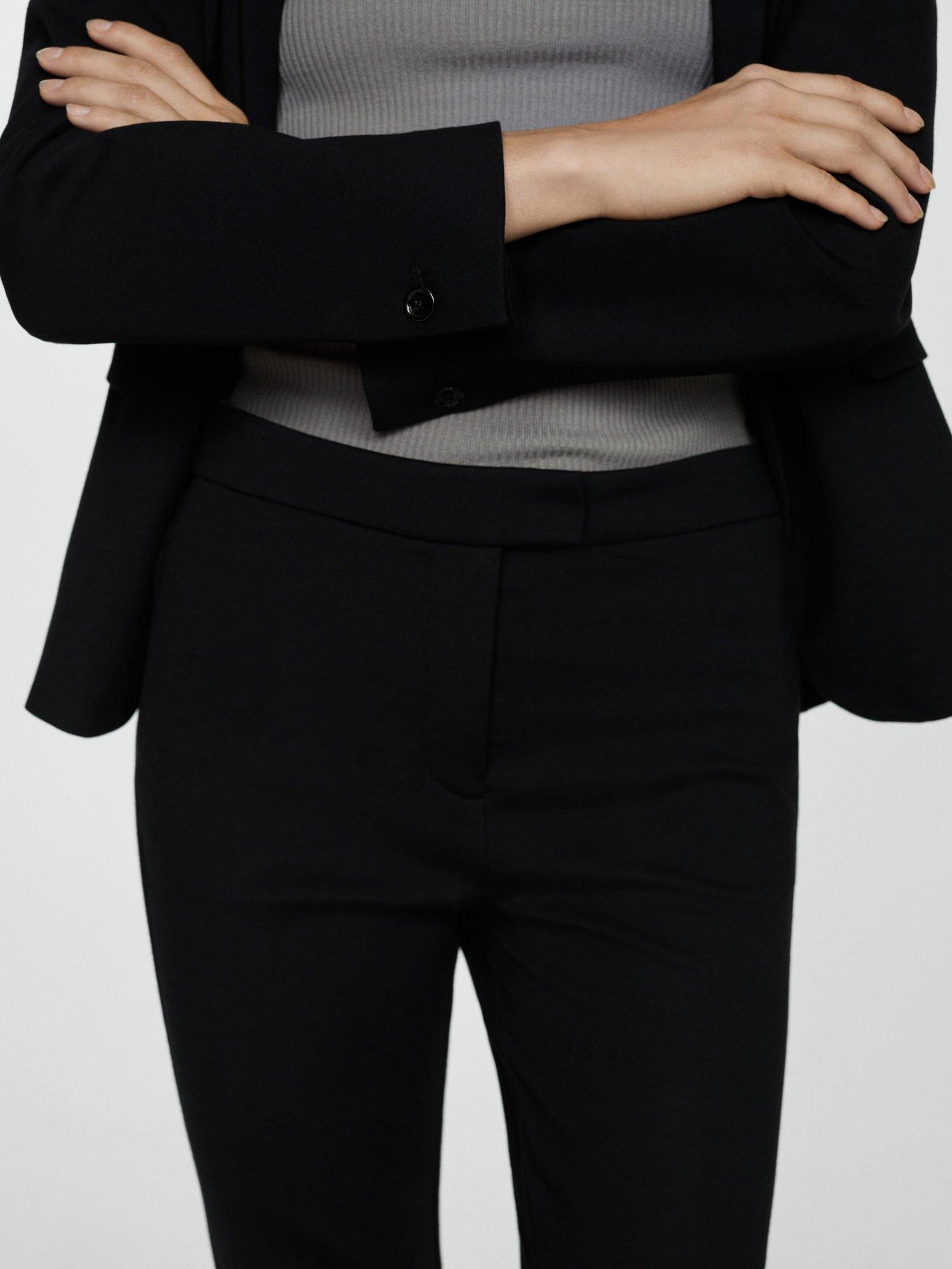 Product image 5 of 6, which shows Mango Paloma Skinny Suit Trousers, Black, 4