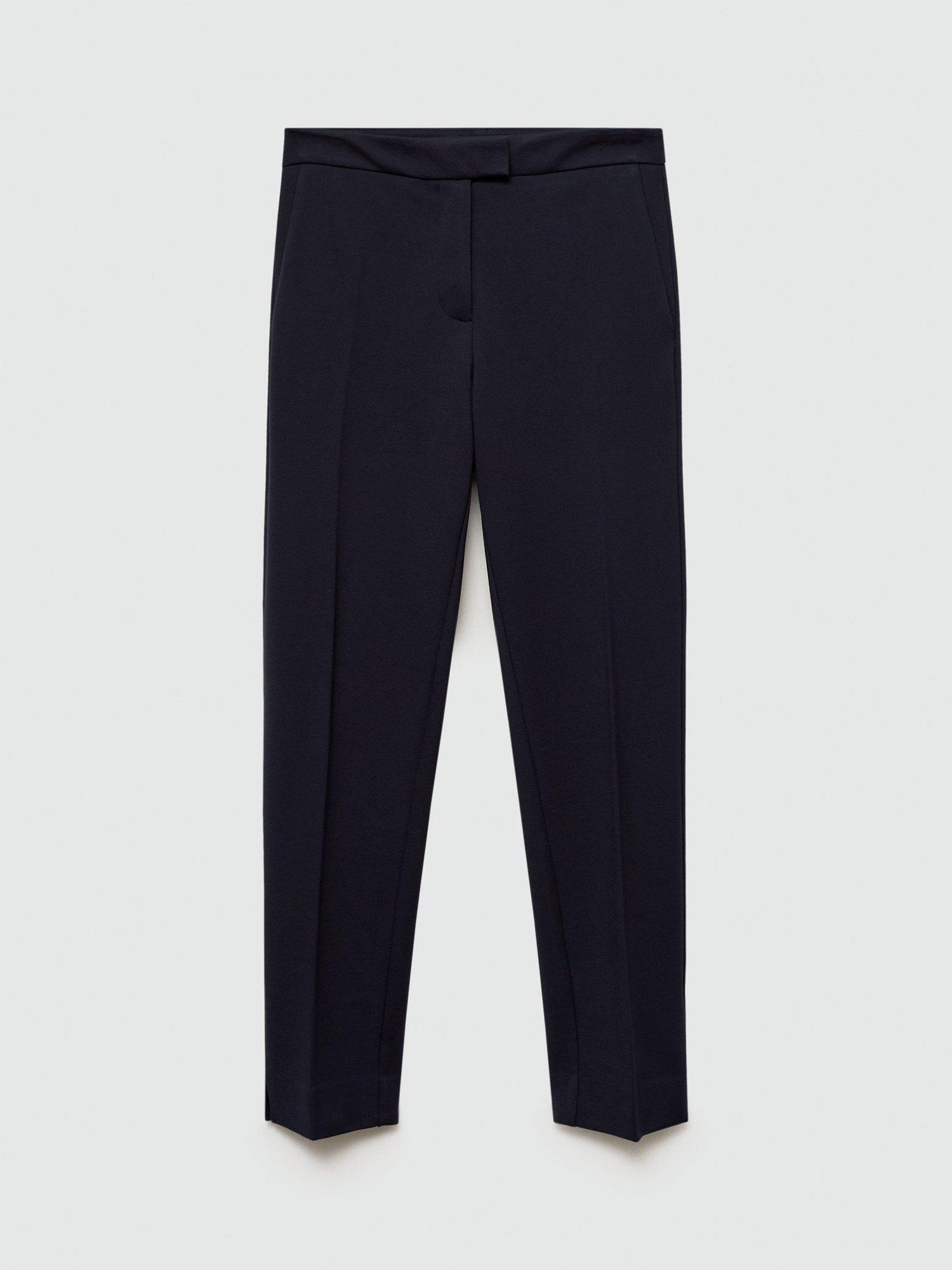 Product image 3 of 7, which shows Mango Paloma Skinny Suit Trousers, Navy, 4