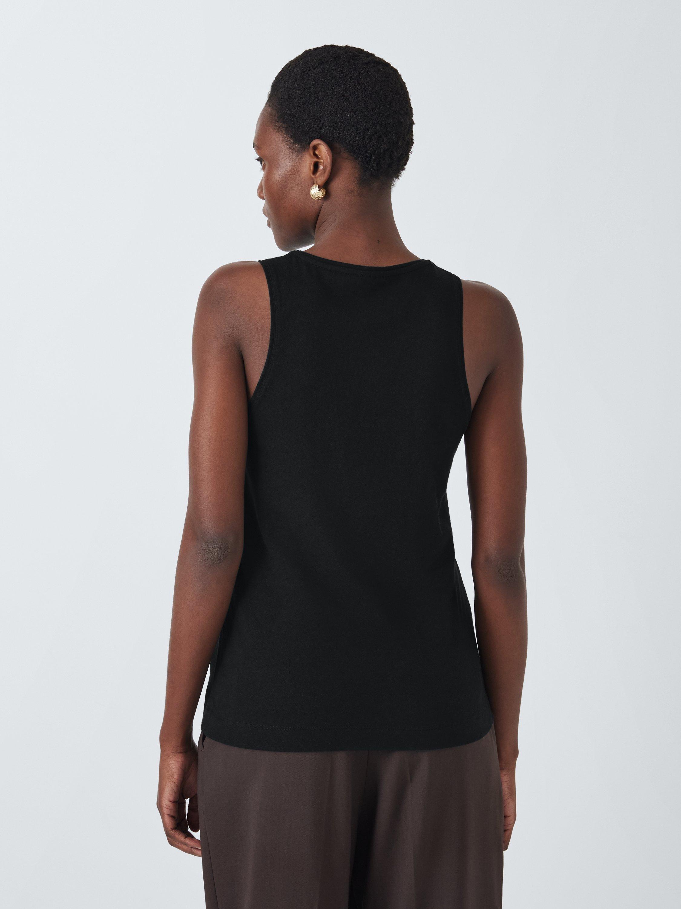 Product image 2 of 6, which shows John Lewis Cotton Linen Blend Vest, Black, 8