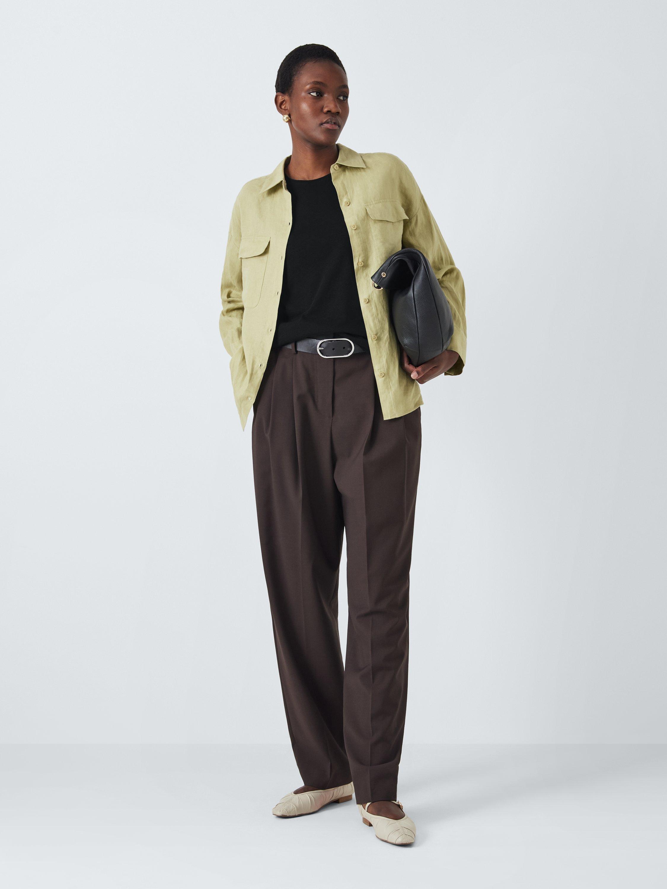 Product image 3 of 6, which shows John Lewis Cotton Linen Blend Vest, Black, 8