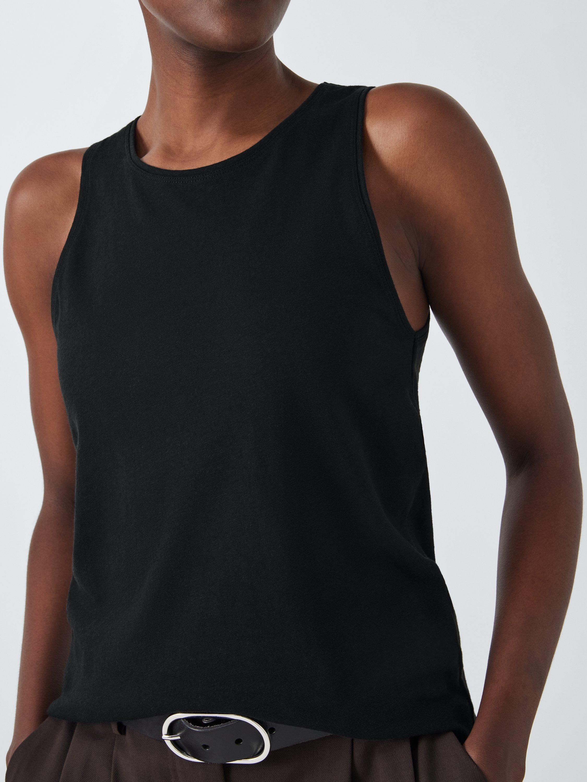 Product image 5 of 6, which shows John Lewis Cotton Linen Blend Vest, Black, 8
