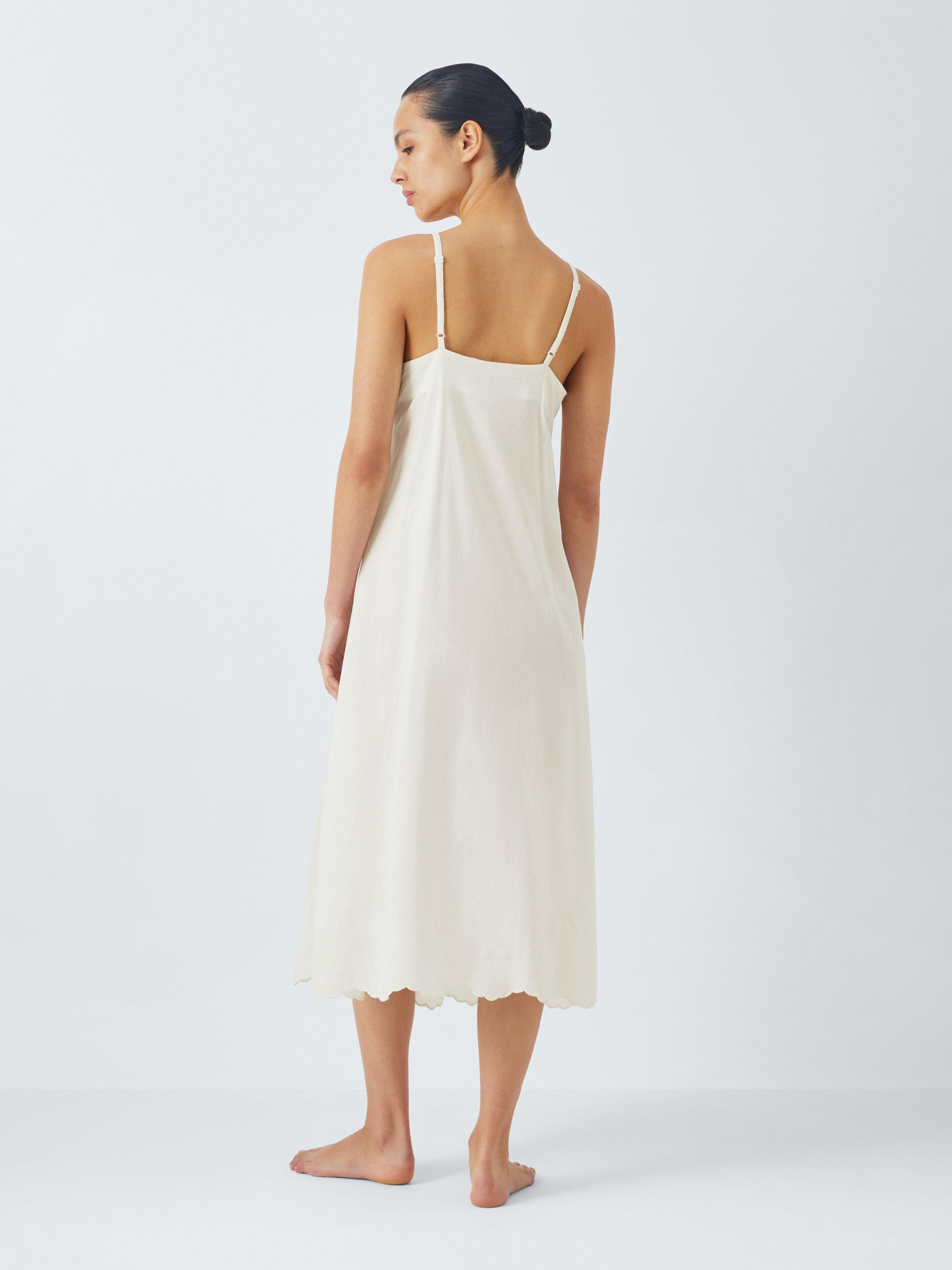Product image 2 of 6, which shows AND/OR Broderie Anglaise Chemise, Ivory, 8
