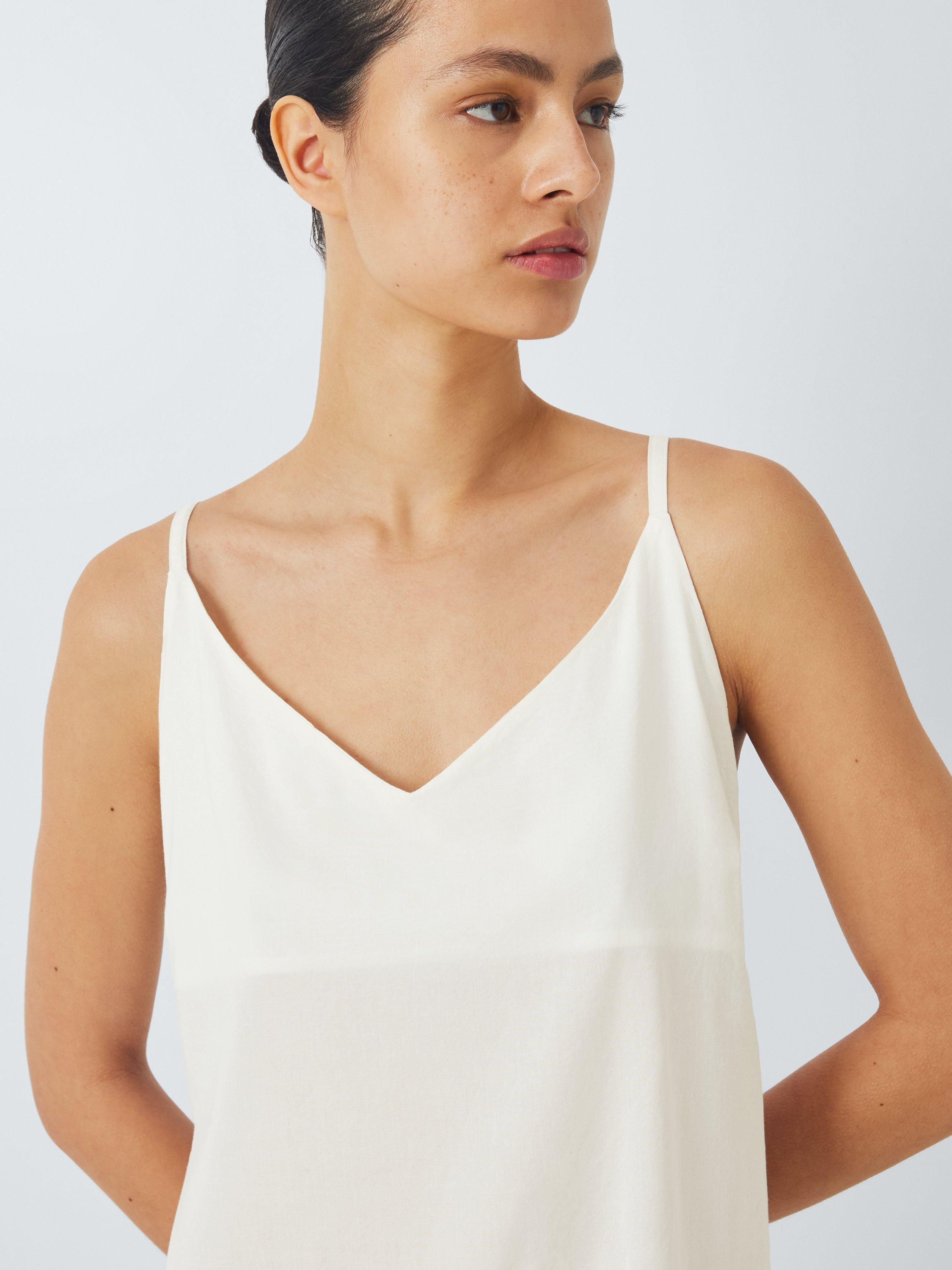 Product image 5 of 6, which shows AND/OR Broderie Anglaise Chemise, Ivory, 8