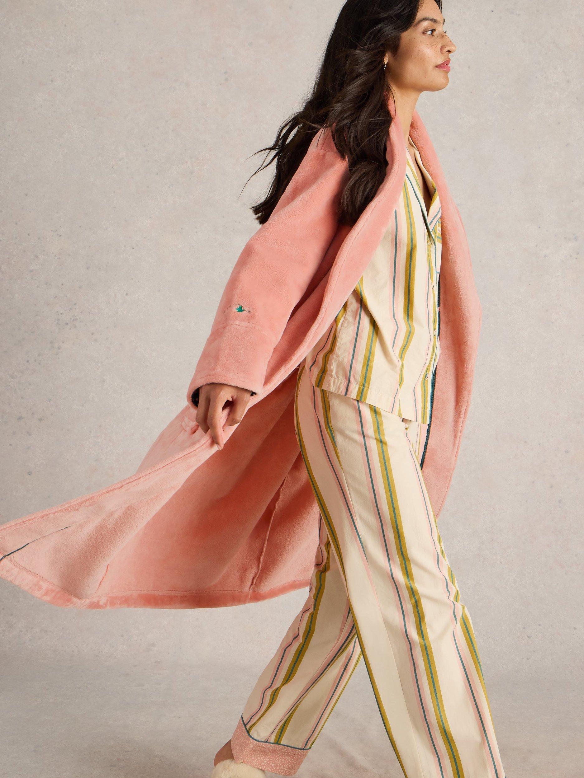 White Stuff Clover Cosy Dressing Gown, Mid Pink