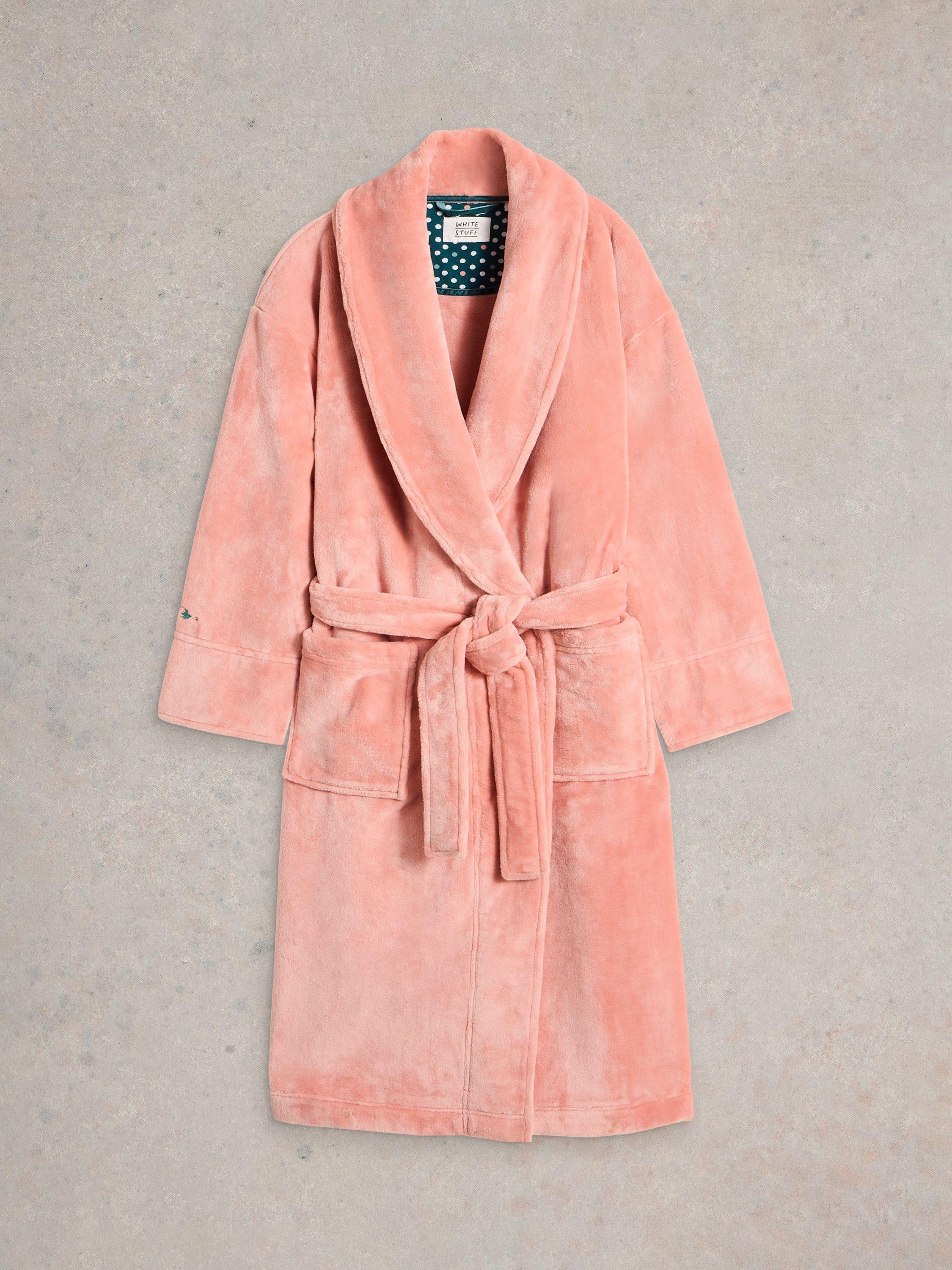White Stuff Clover Cosy Dressing Gown, Mid Pink