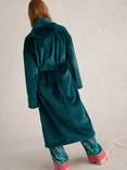 White Stuff Clover Cosy Dressing Gown, Mid Teal