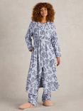 White Stuff Nina Heart Dressing Gown, Grey/Multi