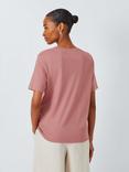 John Lewis Organic Cotton Short Sleeve Crew Neck T-Shirt, Pink