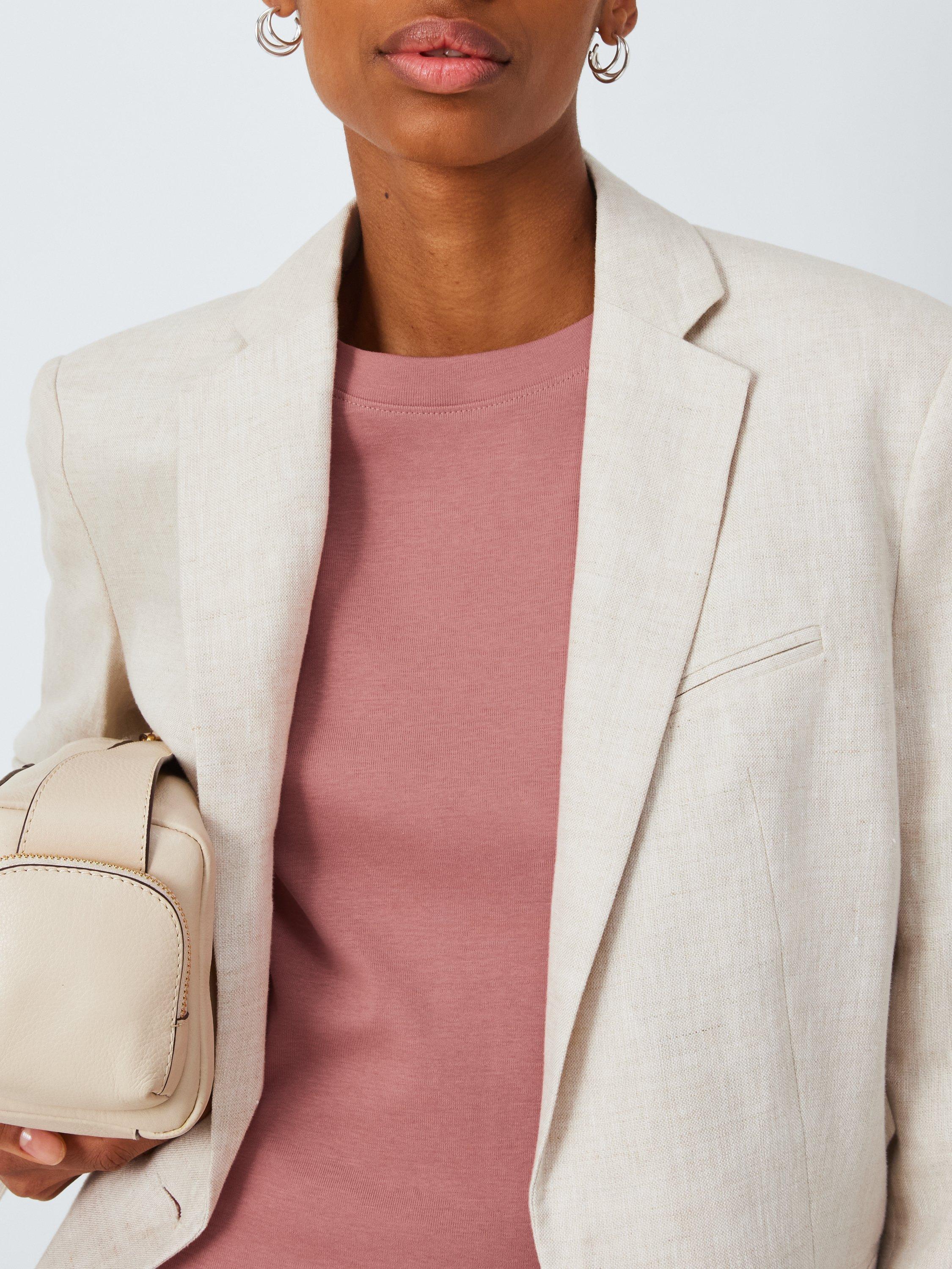 Product image 5 of 6, which shows John Lewis Organic Cotton Short Sleeve Crew Neck T-Shirt, Pink, 6
