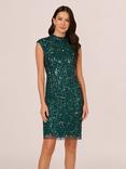 Adrianna Papell Bead Cocktail Dress, Gem Green