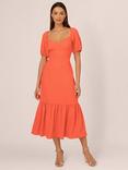 Adrianna by Adrianna Papell Puff Sleeve Dress, Orange