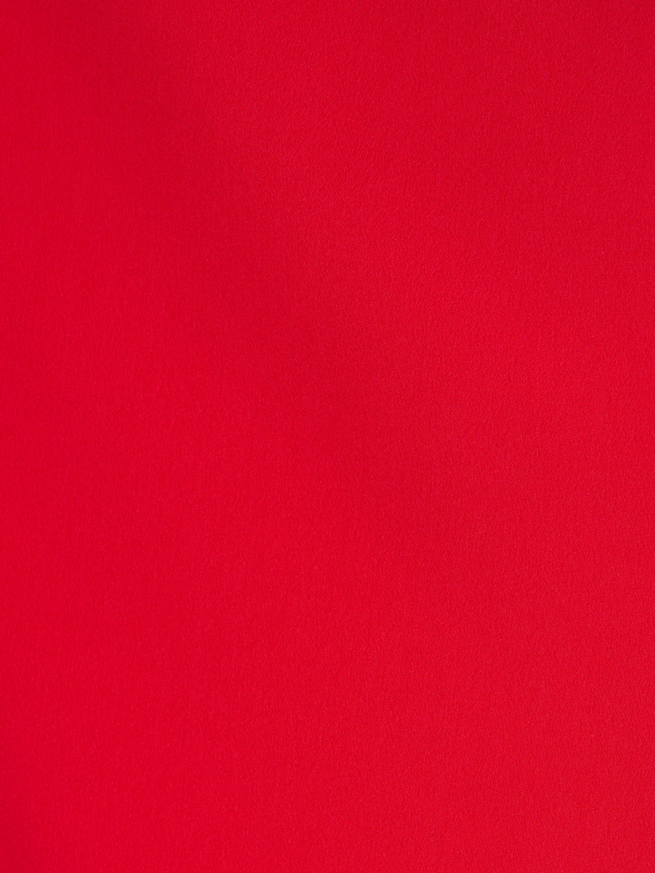 Product image 7 of 7, which shows Adrianna by Adrianna Papell Puff Sleeve Dress, Scarlet, 14