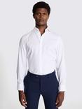 Moss Tailored Fit Pinpoint Oxford Contrast Shirt, White