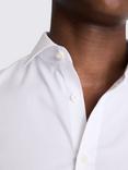 Moss Tailored Fit Pinpoint Oxford Contrast Shirt, White