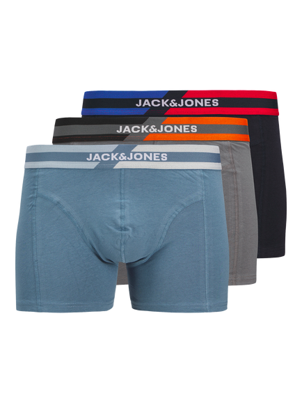 Jack & Jones Kids' Jacsteve Trunks, Pack of 3, Multi, Multi