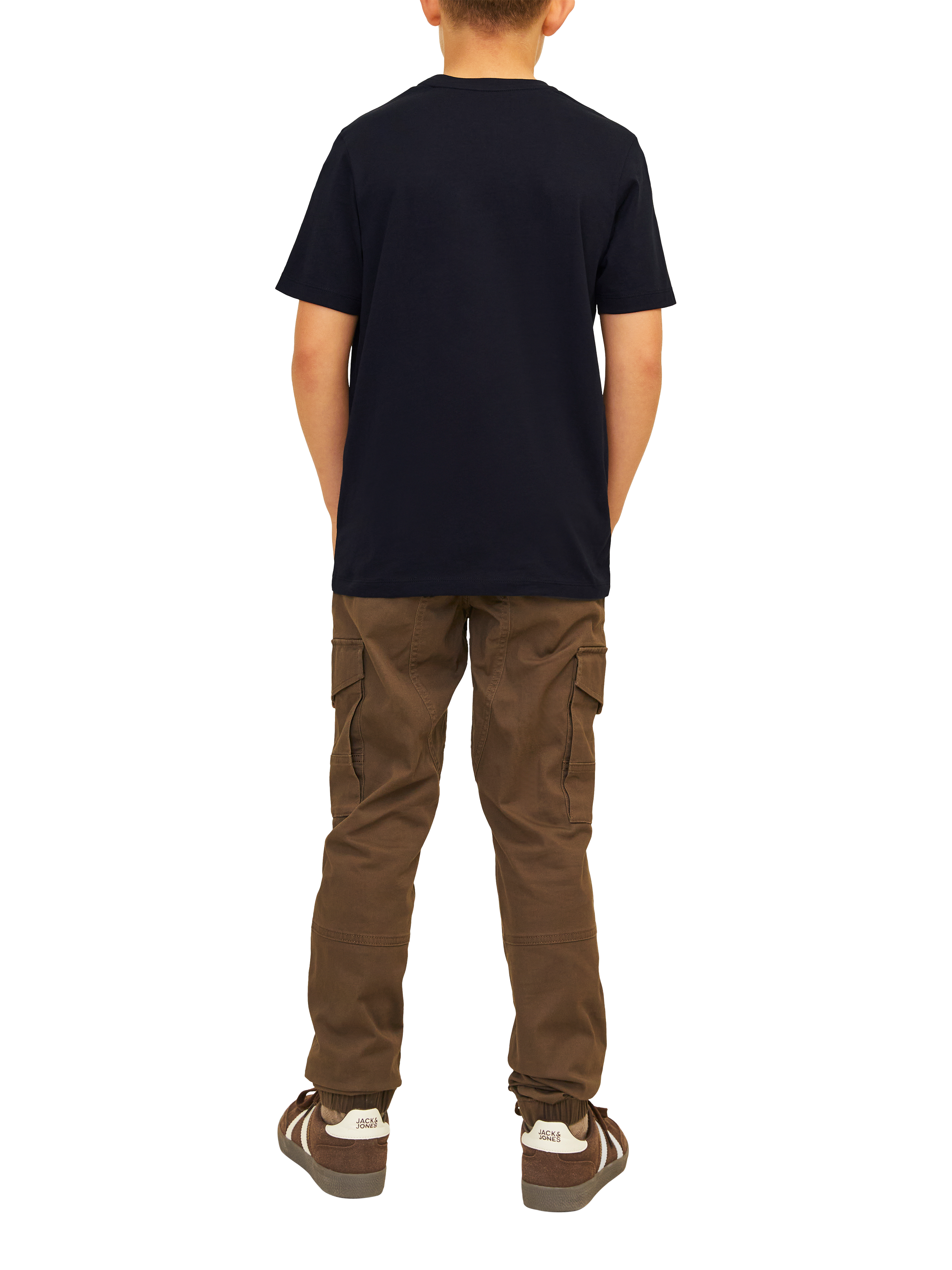 Product image 3 of 6, which shows Jack & Jones Kids' Logo Cotton T-Shirt, Black, 8 years