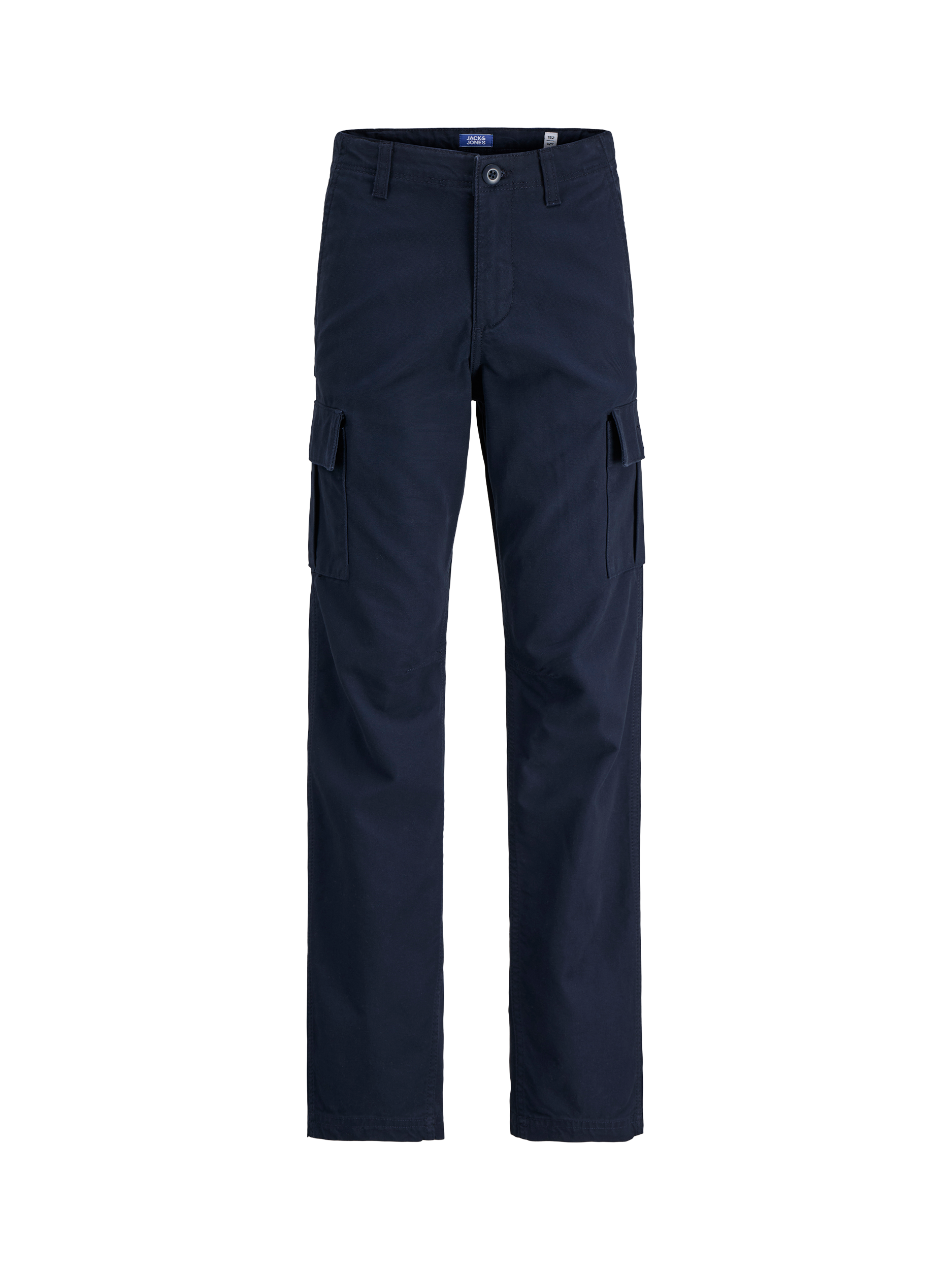 Product image 1 of 2, which shows Jack & Jones Kids' Barkley Cotton Cargo Trousers, Night Sky, 8 years