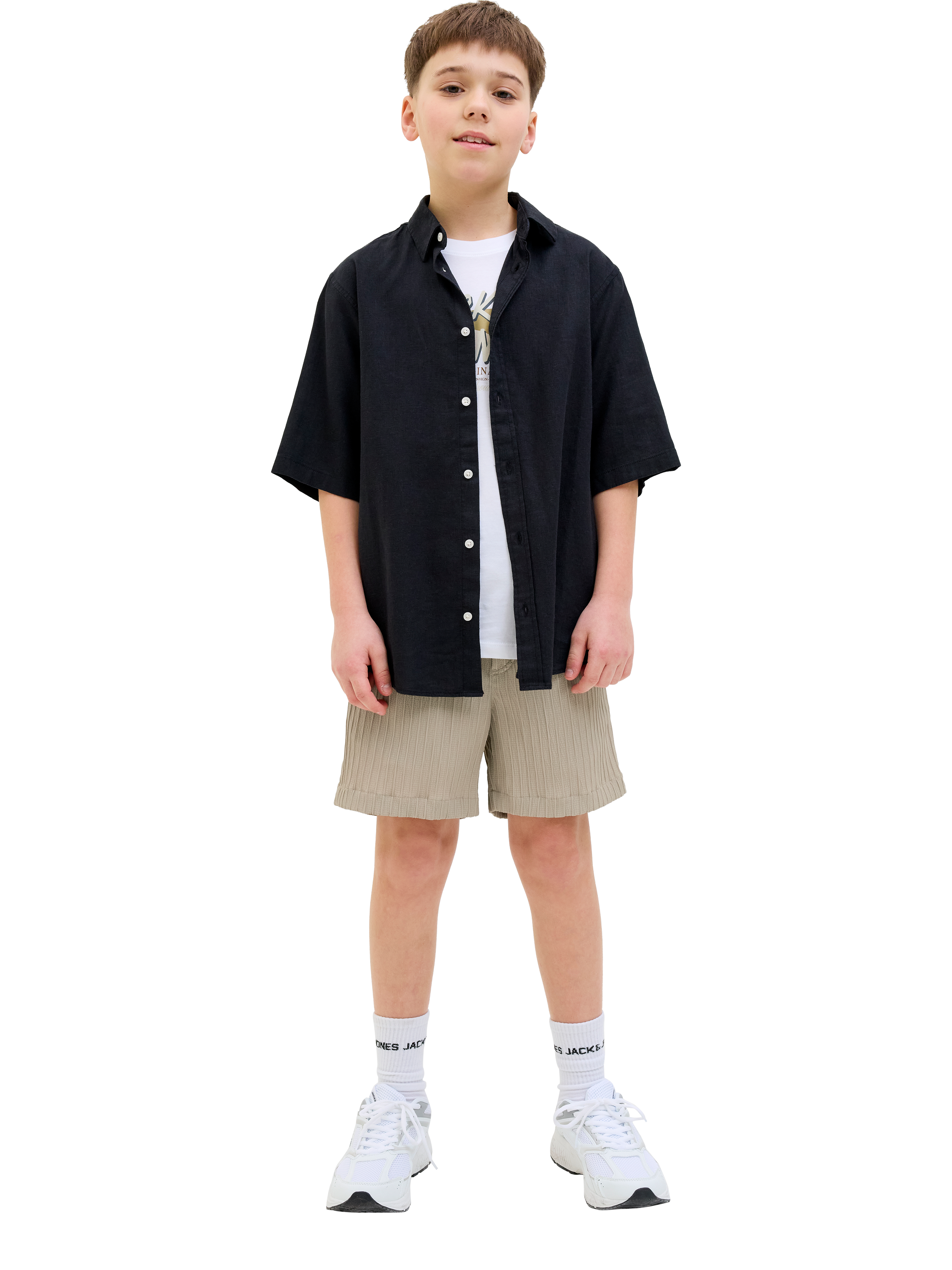Product image 2 of 6, which shows Jack & Jones Kids' Jogger Shorts, Oxford Tan, 10 years