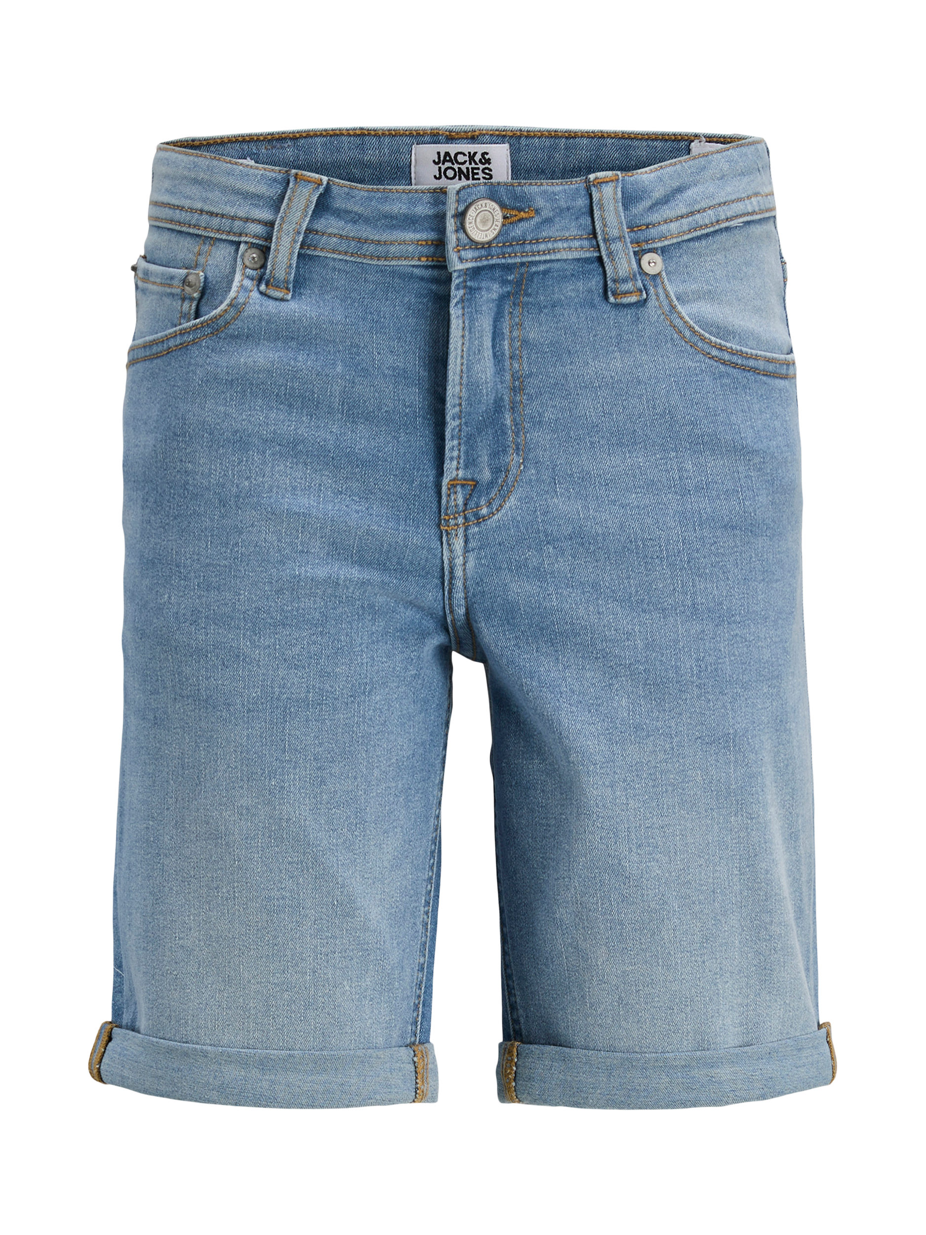Product image 6 of 6, which shows Jack & Jones Kids' Rick Denim Turn-Up Shorts, Blue Denim, 13 years