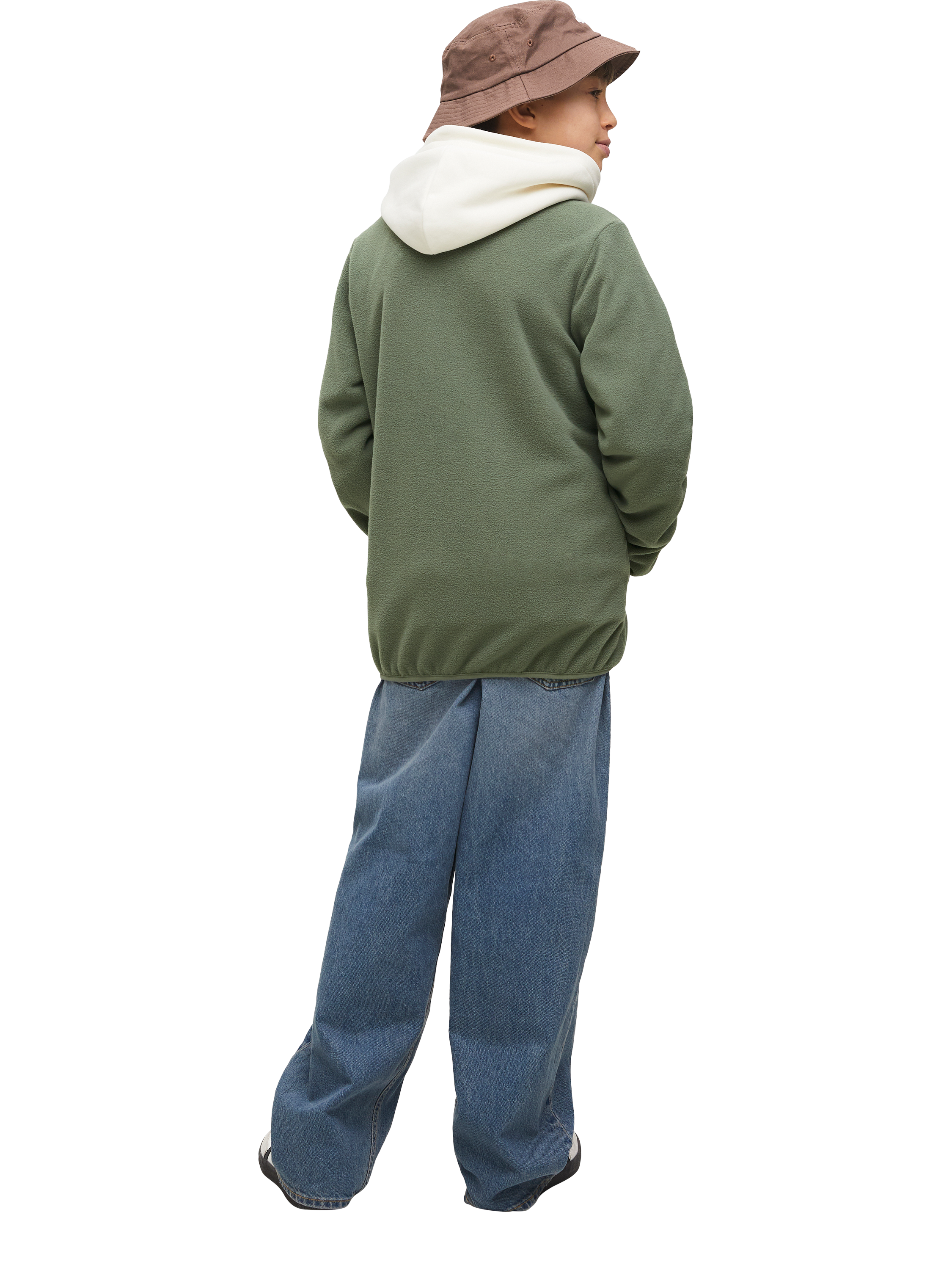 Product image 3 of 6, which shows Jack & Jones Kids' Fleece Zip-Up Jacket, Agave Green, 8 years