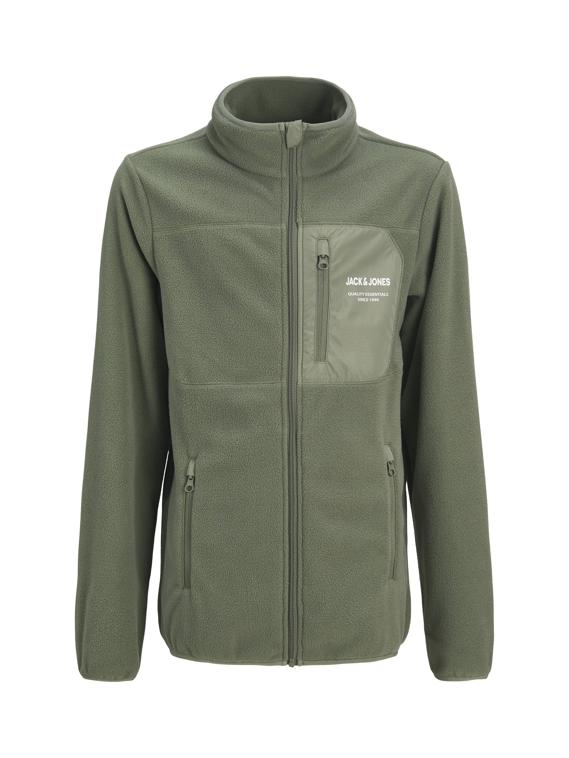 Product image 6 of 6, which shows Jack & Jones Kids' Fleece Zip-Up Jacket, Agave Green, 8 years