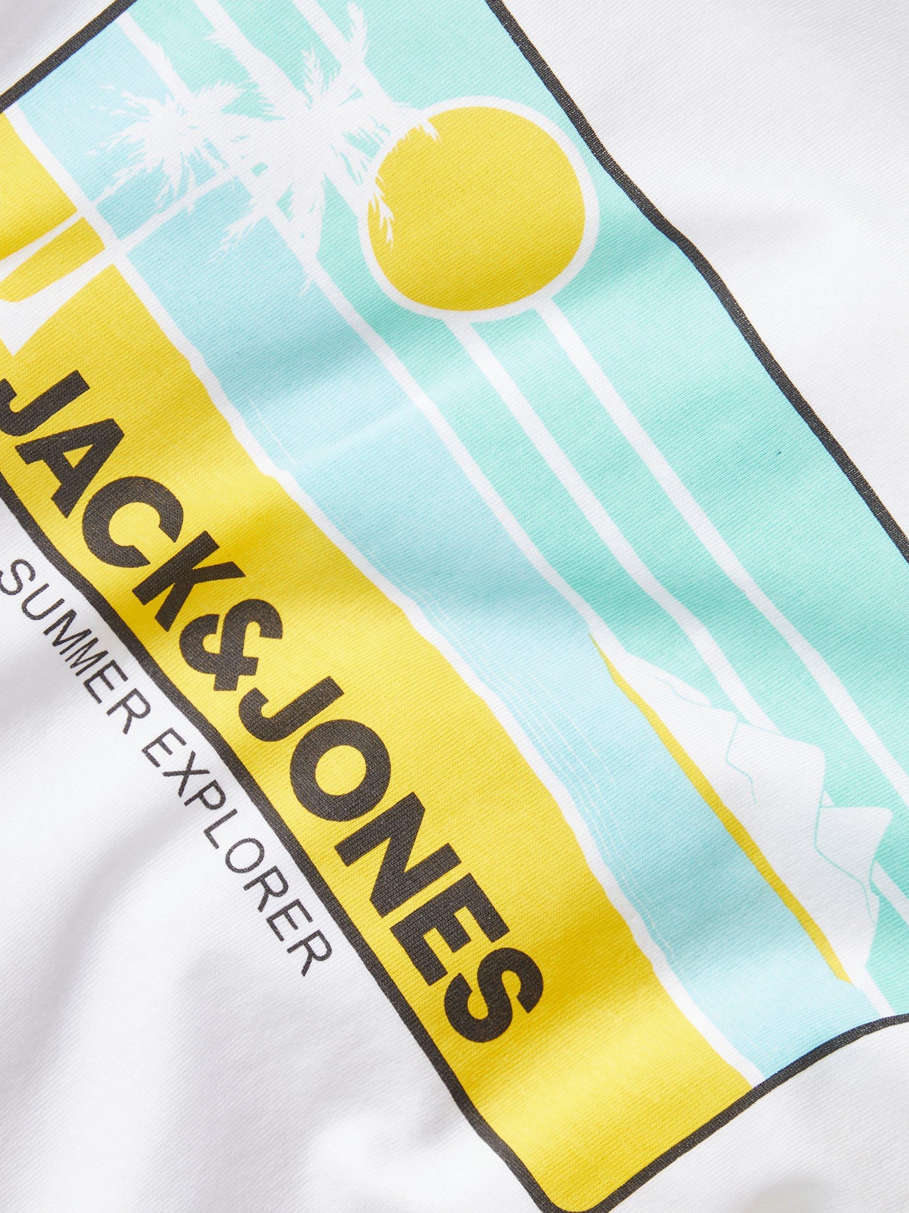 Product image 3 of 3, which shows Jack & Jones Kids' Peak Summer T-Shirt, White, 14 years