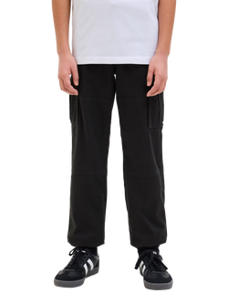 Jack & Jones Kids' Cuffed Cargo Trousers, Black - view 2, Black