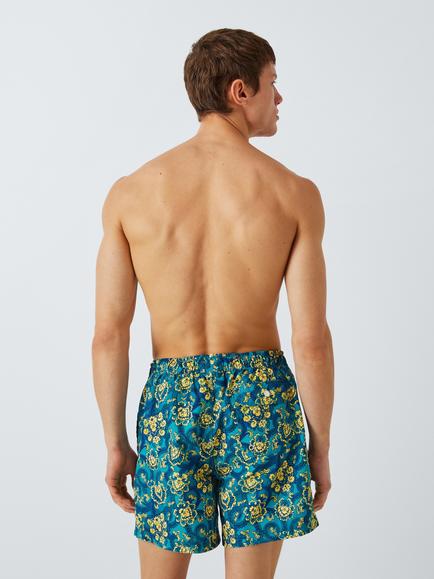 John Lewis Rocco Archive Printed Swim Shorts, Blue Teal - view 2, Blue Teal