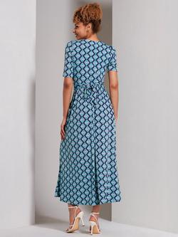 Jolie Moi Bree Geometric Jersey Maxi Dress, Green - view 2, Green