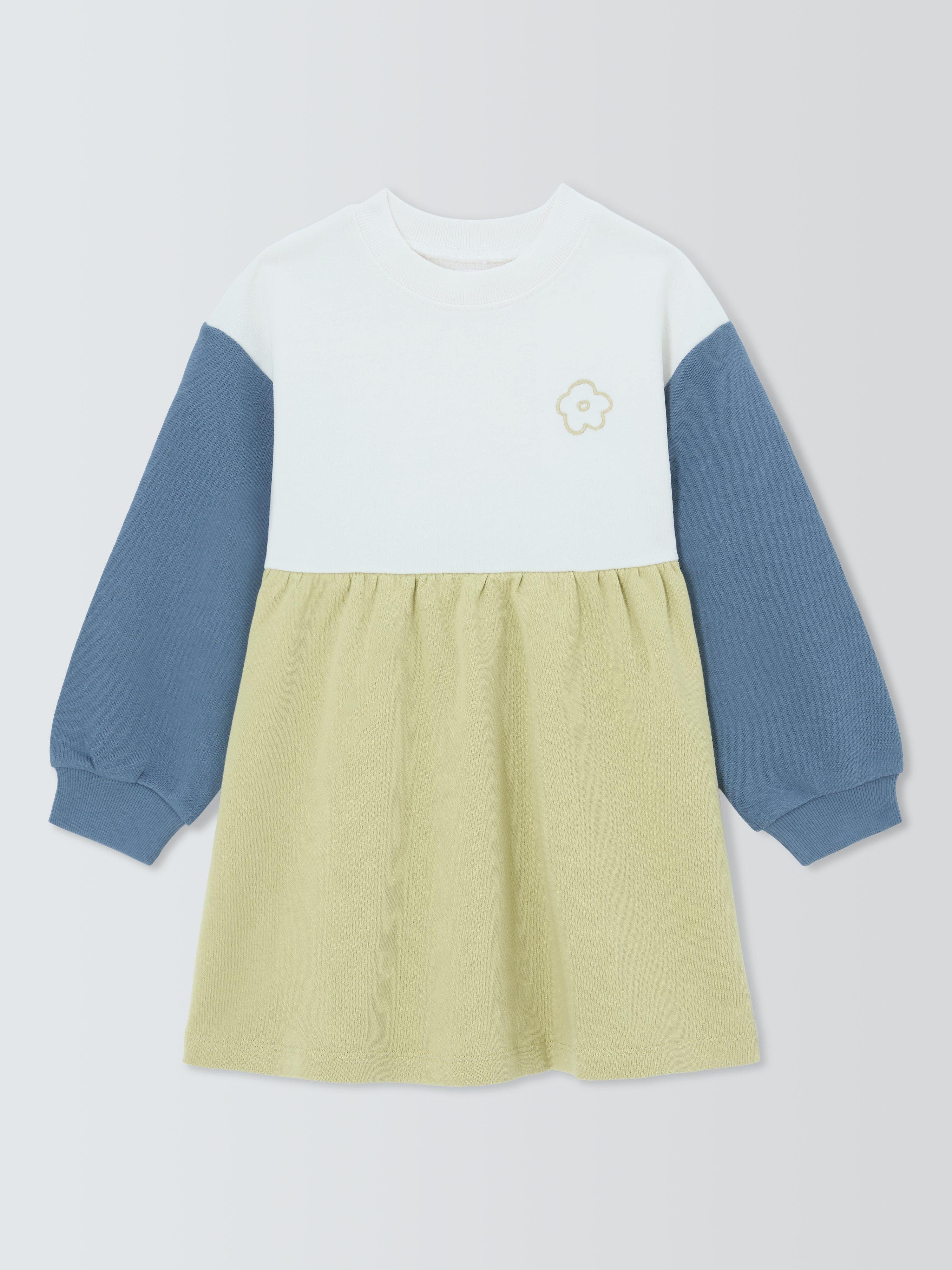 Product image 3 of 7, which shows John Lewis ANYDAY Kids' Colour Block Sweat Dress, Multi, 2 years