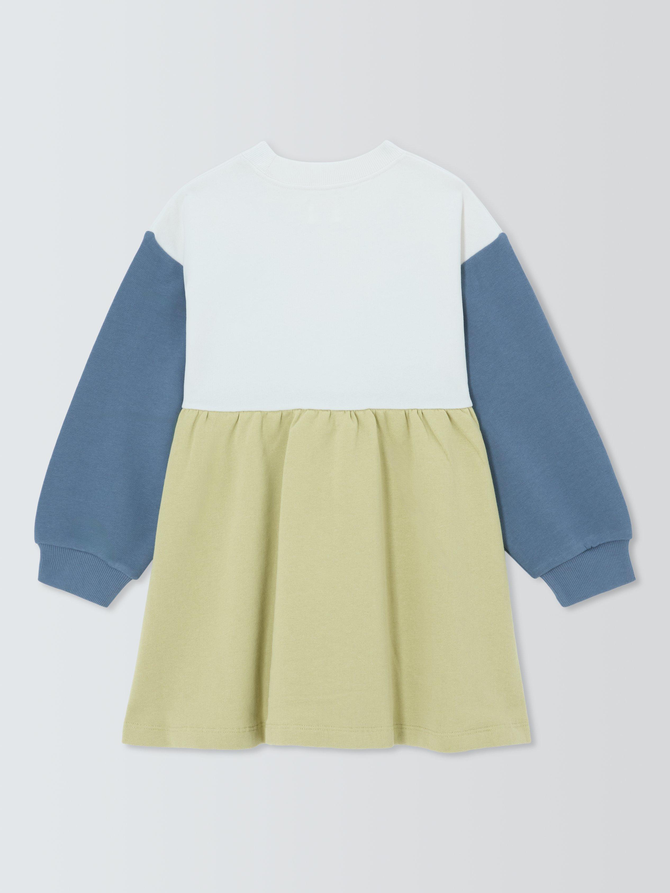 Product image 4 of 7, which shows John Lewis ANYDAY Kids' Colour Block Sweat Dress, Multi, 2 years