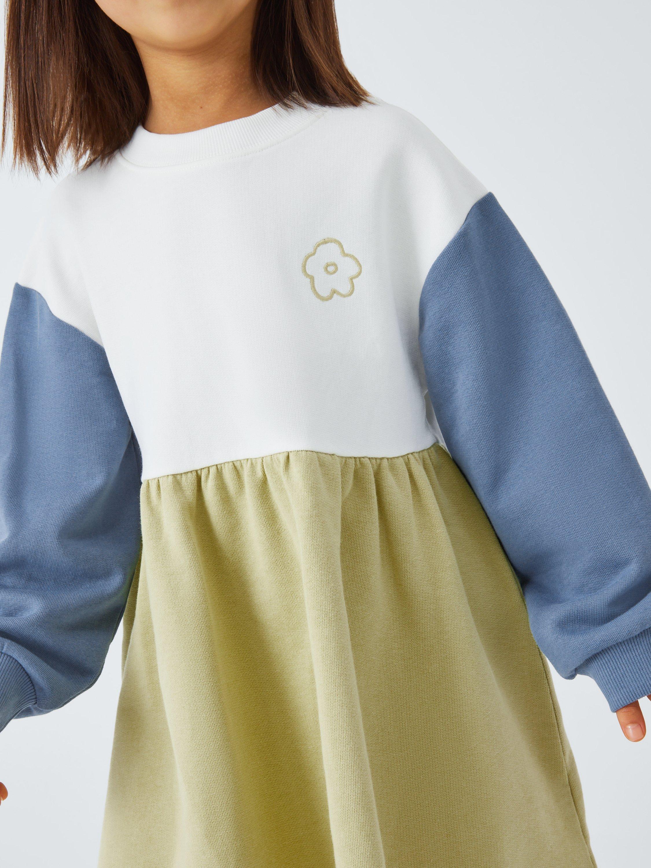 Product image 6 of 7, which shows John Lewis ANYDAY Kids' Colour Block Sweat Dress, Multi, 2 years