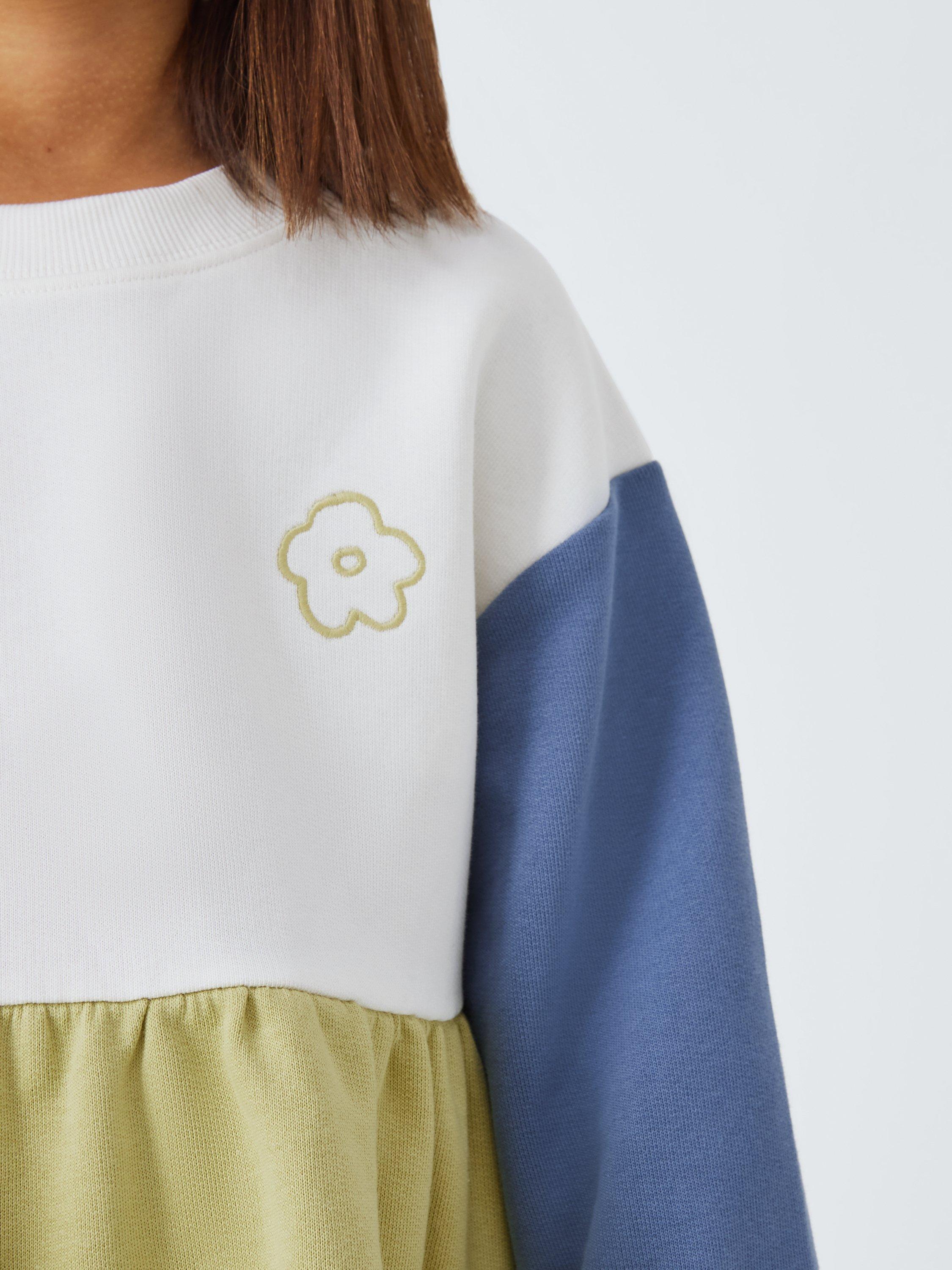 Product image 7 of 7, which shows John Lewis ANYDAY Kids' Colour Block Sweat Dress, Multi, 2 years