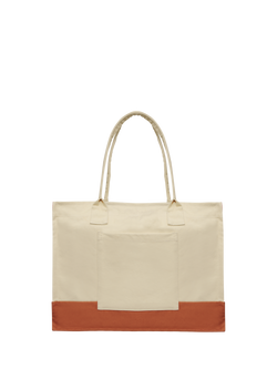 RATION.L R-ESPECT Cotton Canvas Tote Bag, Natural - view 2, 