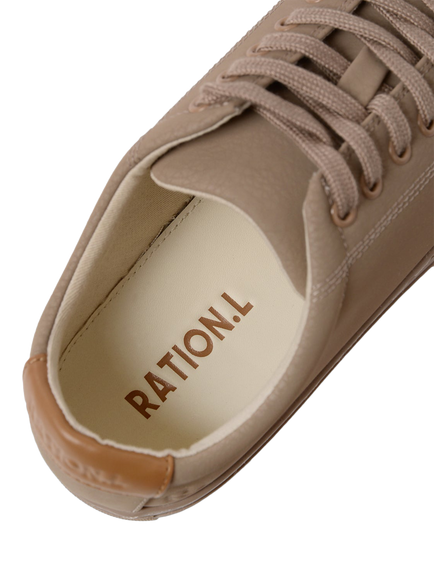 RATION.L R-KIND Unisex Vegan Eco PU Trainers, Pluto Putty - view 2, Pluto Putty