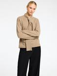 SELECTED FEMME Nukka Tie Neck Pure Wool Jumper, Irish Cream