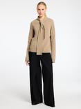 SELECTED FEMME Nukka Tie Neck Pure Wool Jumper, Irish Cream