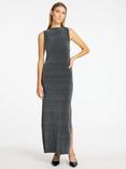 Selected Slfanita Twisted Ankle Length Dress, Silver