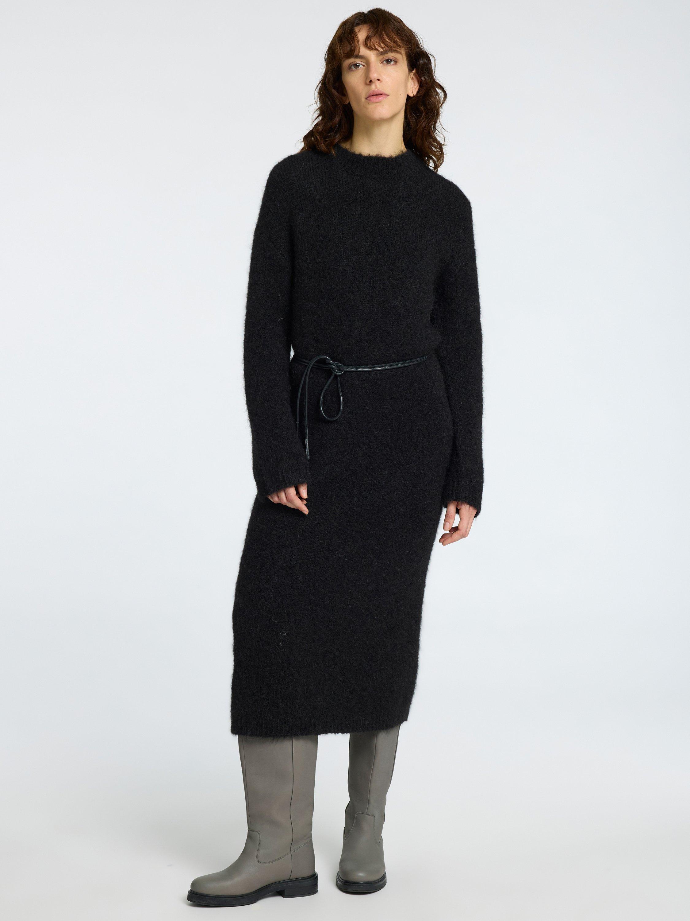 Product image 2 of 6, which shows Selected Gabella Wool Blend Jumper Dress, Black, S