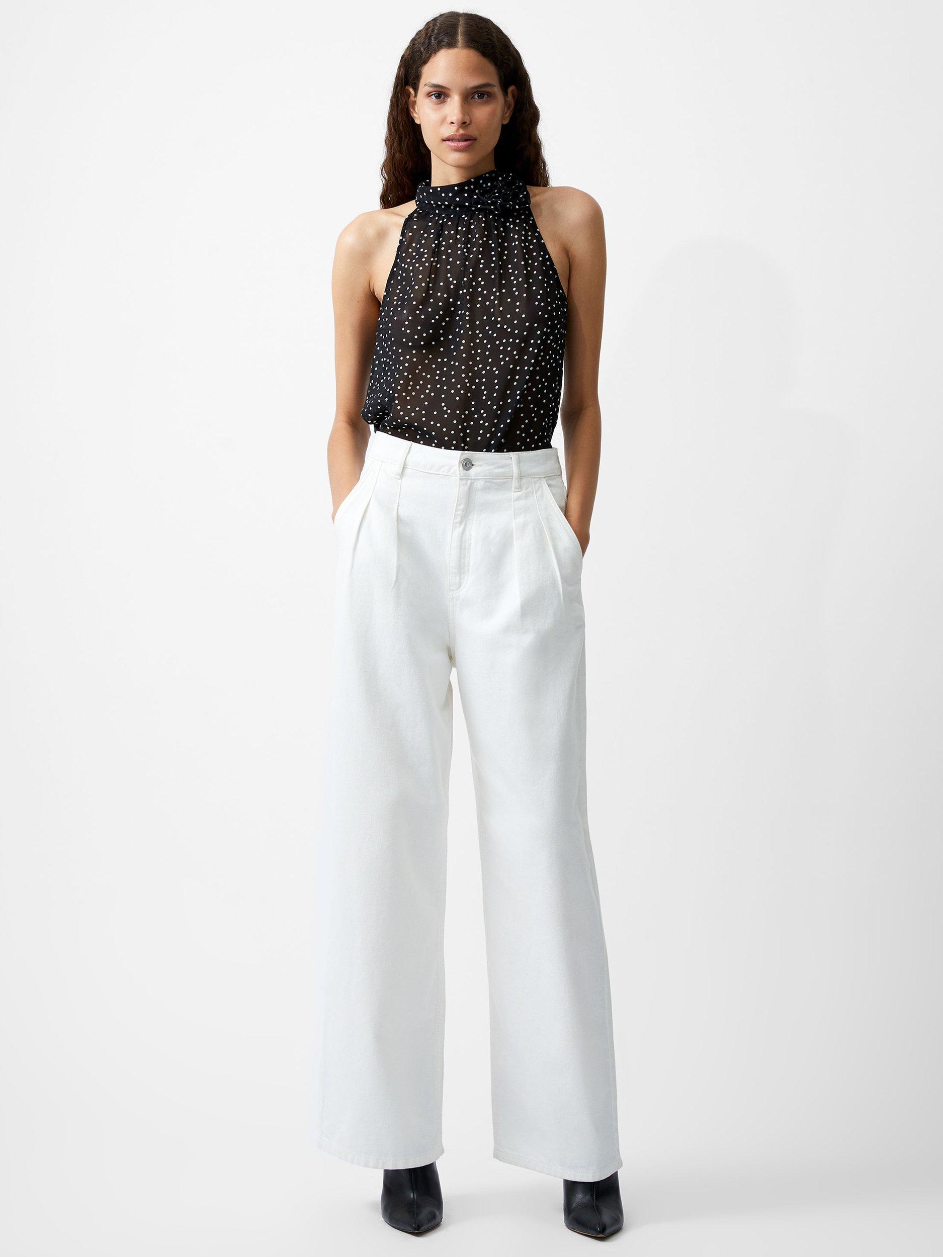 Product image 2 of 4, which shows French Connection Finley Wide Leg Jeans, Ecru, 18