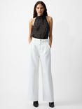 French Connection Finley Wide Leg Jeans, Ecru